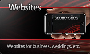 Websites - Sites for weddings, business, and more.